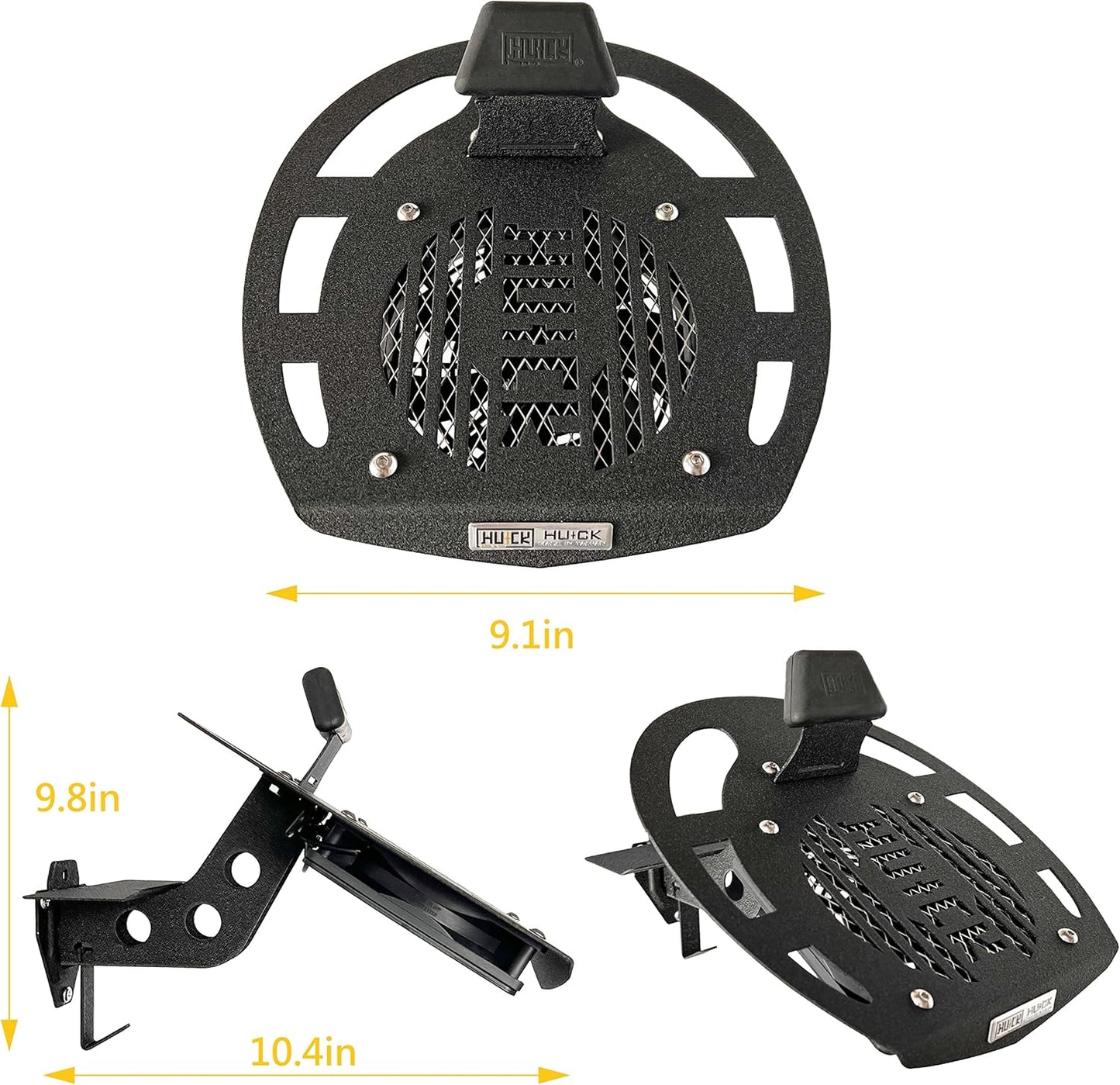 HUCK Helmet Dryer Helmet Holder Display Stand Wall Mount Hanger Rack with Ventilation Fan for Motorbike Helmets, Racing Suit, Gloves (Ventilated, USB Connector, Black)