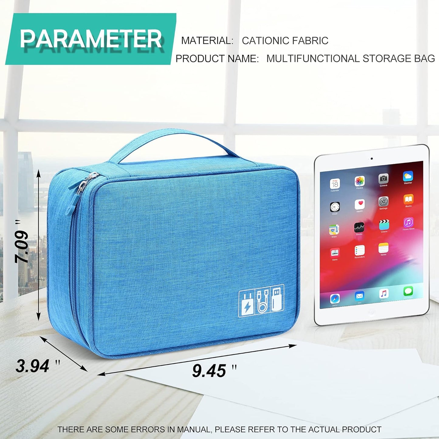 Electronics Organizer Travel Cable Organizer Bag Waterproof Portable Digital Storage Bag Electronic Accessories Case Cable Charger Organizer Case