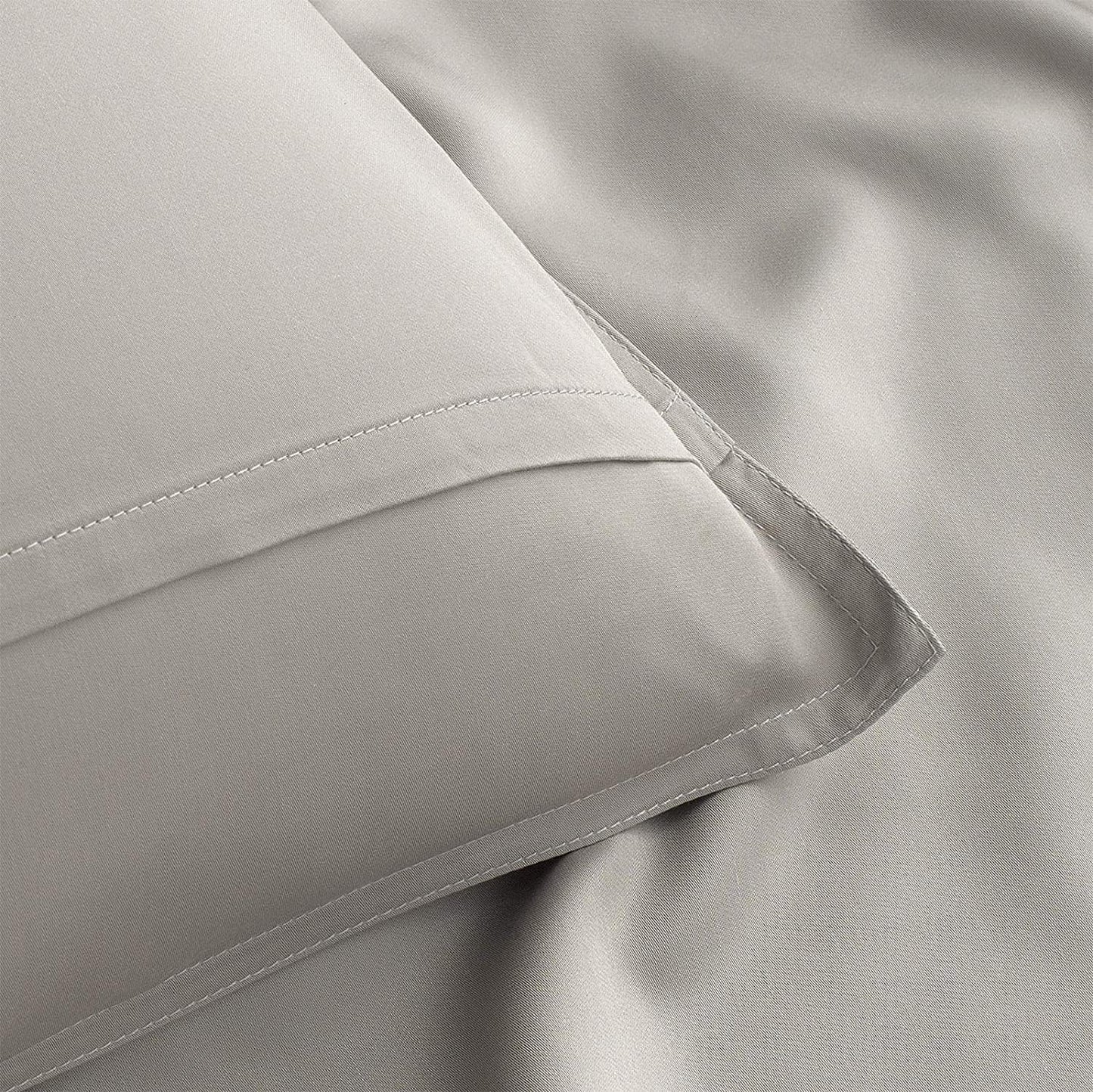 King Pillowcases by Pure Bamboo, Genuine 100% Organic Viscose Derived from Bamboo, Luxuriously Soft & Cooling, Double Stitching, Envelope Closure (2 King Pillowcases, Stripes)
