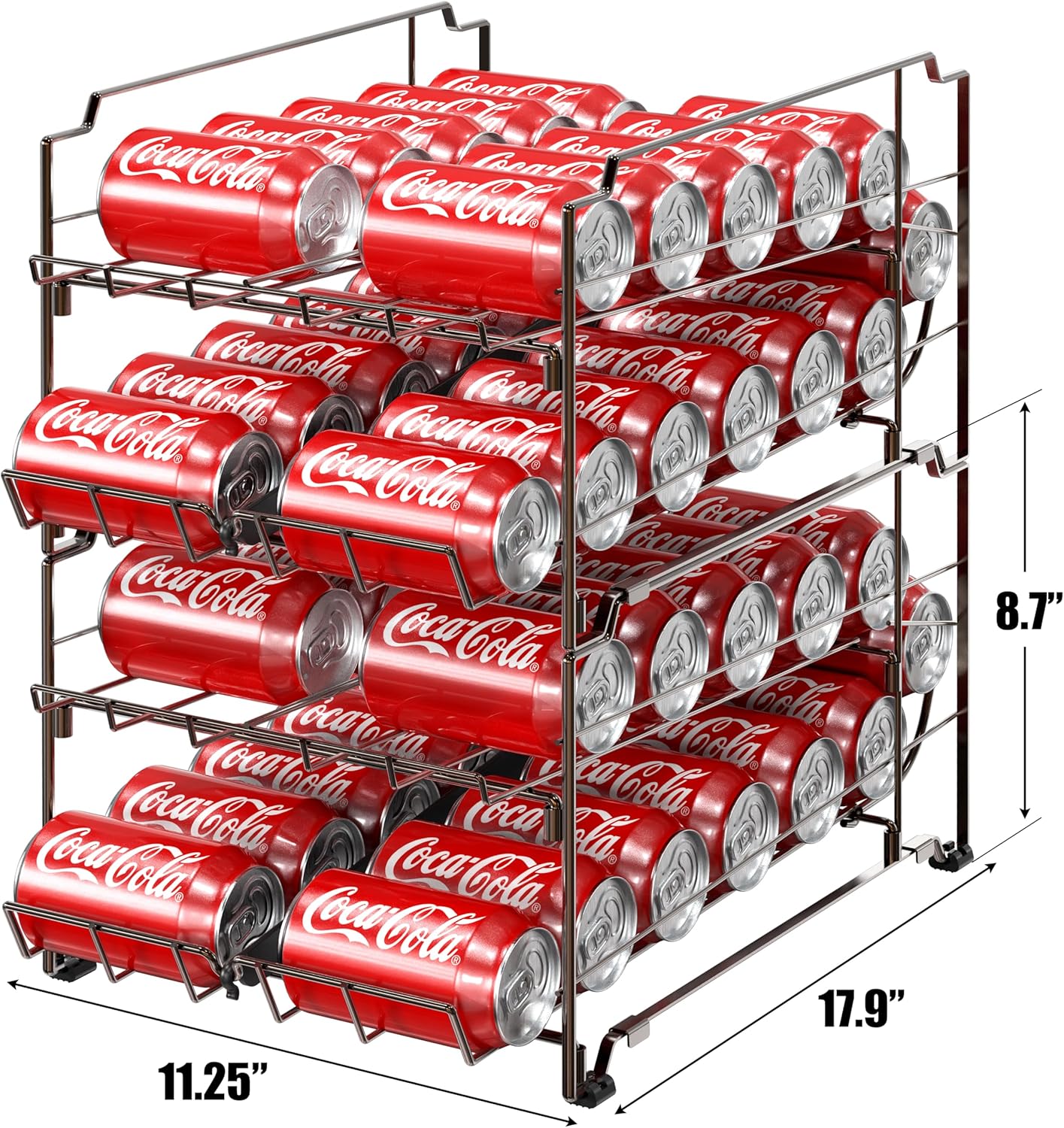 Simple Houseware Dual Row Front Loading Stackable Can Dispenser, Bronze