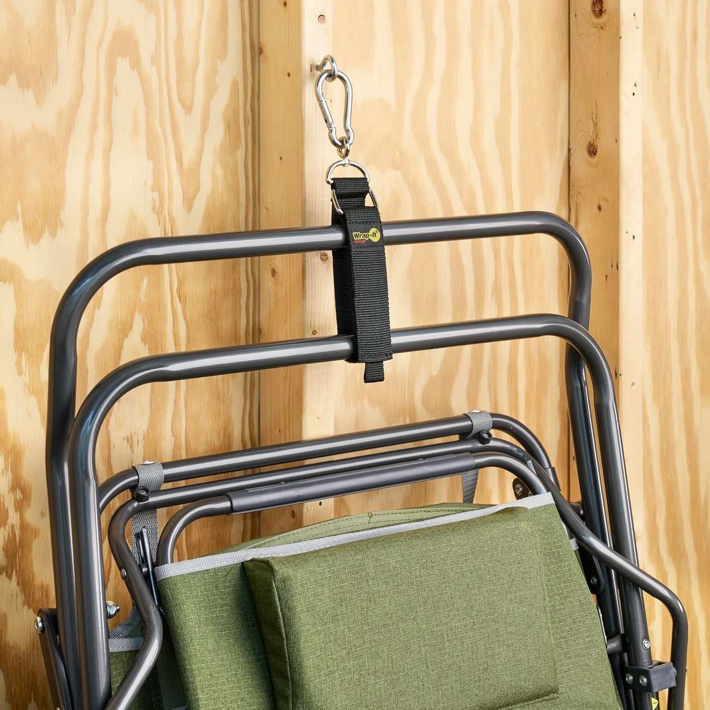 Hook 'n Hang Wrap-It Storage Straps - 18" (2-Pack) Blaze Orange - Hose and Extension Cord Storage Accessories for Garage Organizing