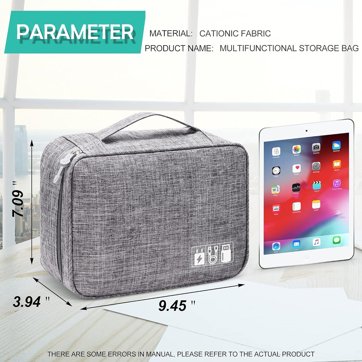 Electronics Organizer Travel Cable Organizer Bag Waterproof Portable Digital Storage Bag Electronic Accessories Case Cable Charger Organizer Case