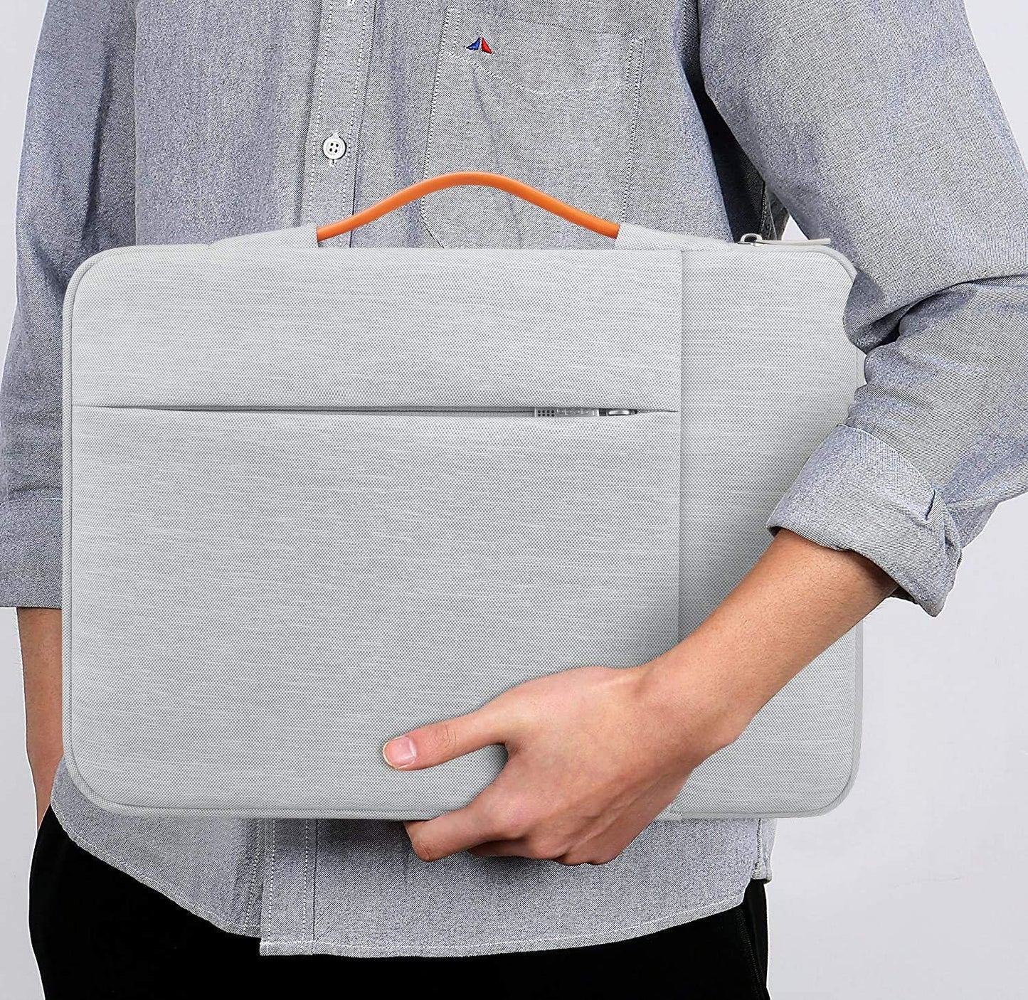 Lacdo 360° Protective Laptop Sleeve Case for 13 inch New MacBook Air M4 A3240 2025, M3 A3113, M2 A2681, M1 A2337 | 13" MacBook Pro M2/M1 A2338 A2251 | 13" iPad Pro M5 / iPad Air M3 Computer Bag, Gray