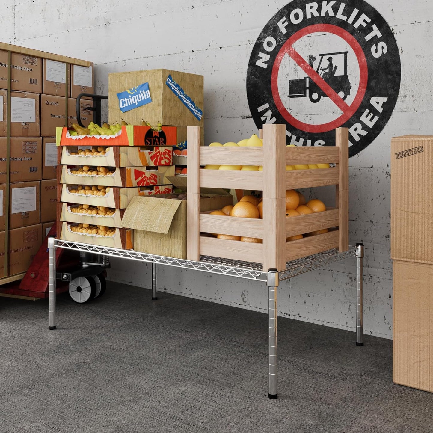 24" Deep x 42" Wide x 14" Height Wire Shelving Kit | 1-Tier | NSF Commercial Storage Rack Unit