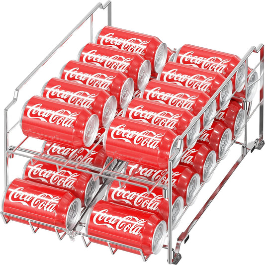 Simple Houseware Dual Row Front Loading Can Dispenser, Chrome