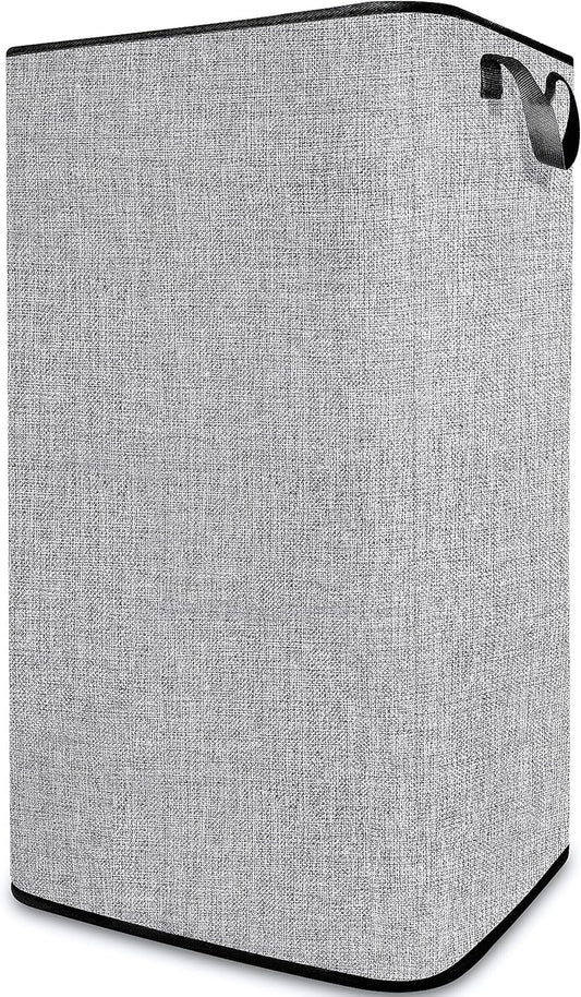 SNIGJAT Large Laundry Hamper, Tall Laundry Hamper with Sturdy Handles, Collapsible Dirty Clothes Basket for Bedroom, Rectangular Sturdy Large Clothes Basket for College, Dorm, Towels, Toys, 80 L
