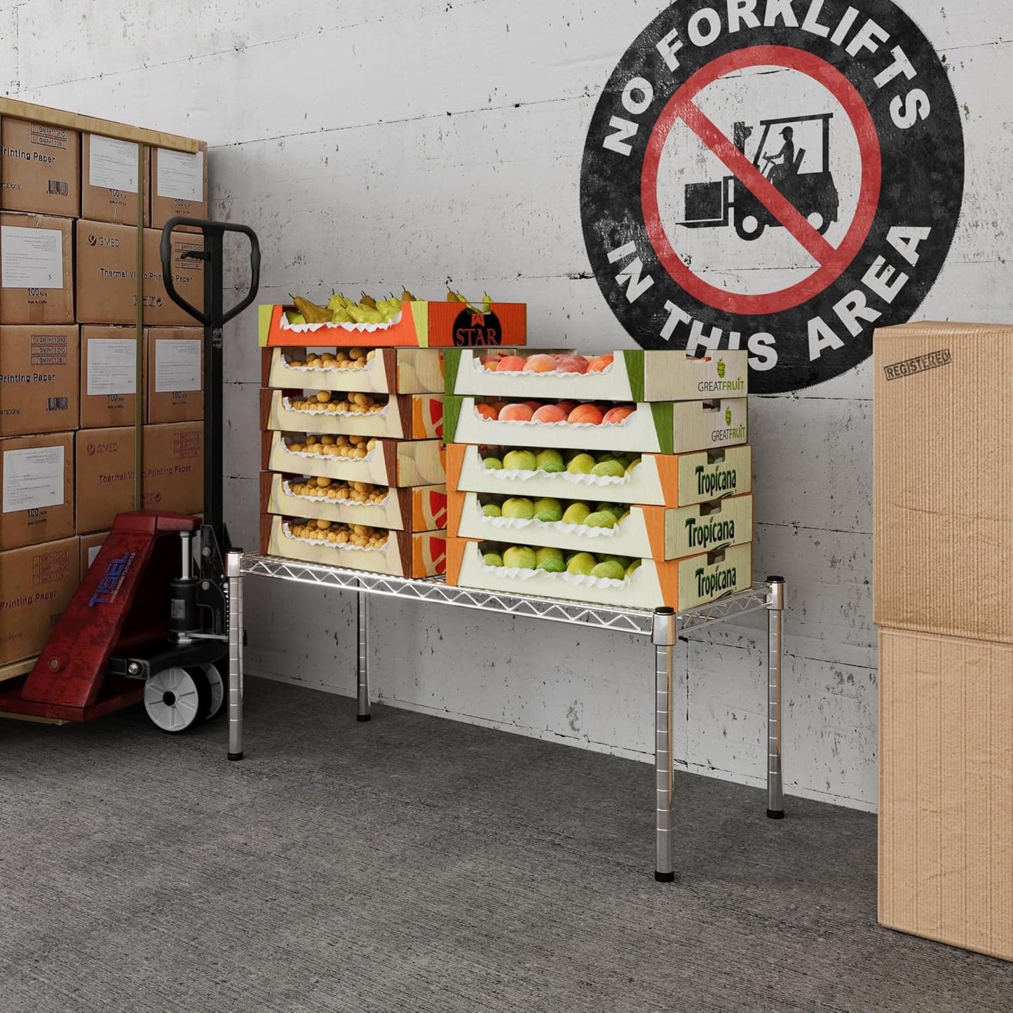 14" Deep x 36" Wide x 14" Height Wire Shelving Kit | 1-Tier | NSF Commercial Storage Rack Unit
