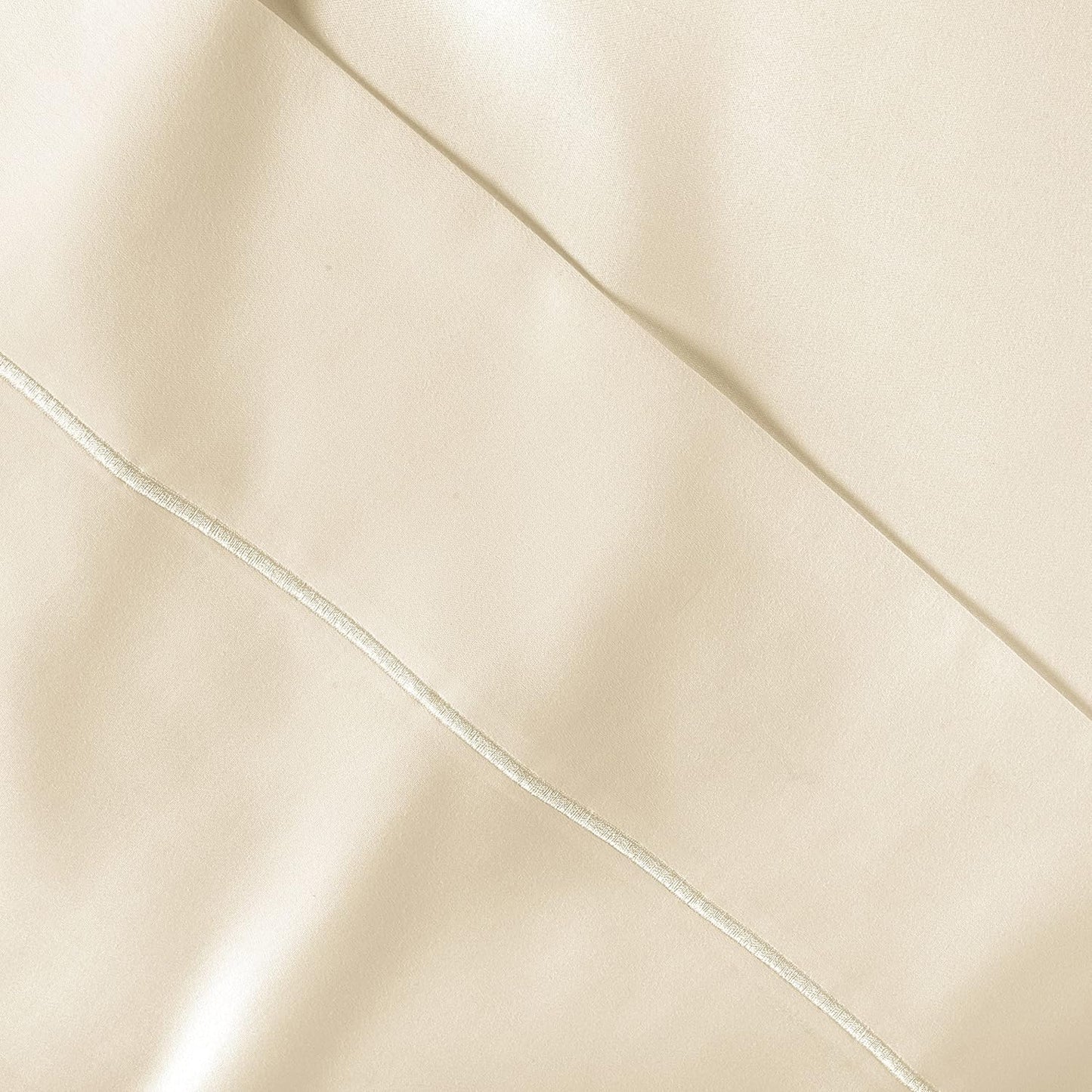 LANE LINEN Queen Ivory Pillow Cases Set of 2 100% Egyptian Cotton 1000 Thread Count Sateen Perfect for Home Hotels & Hospital Use Standard Size