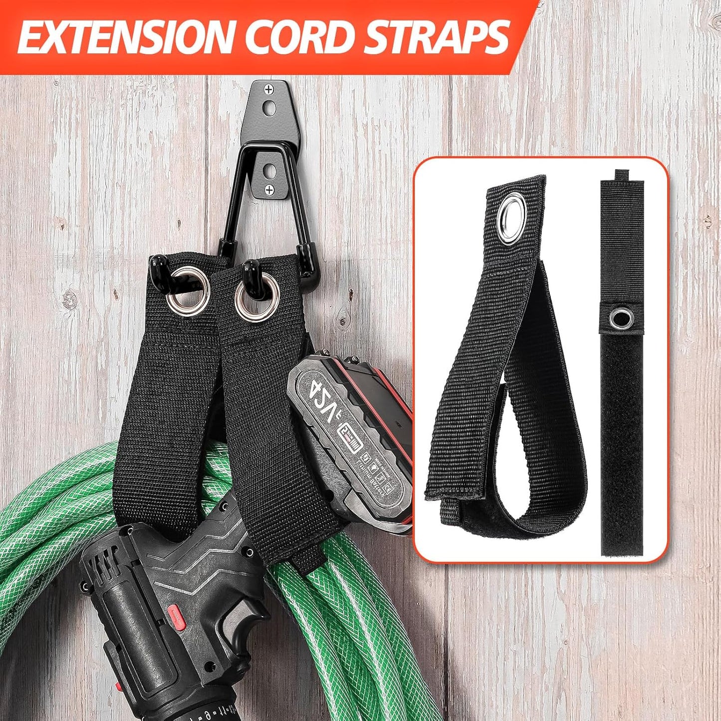 20 Pack Heavy Duty Garage Hooks,Solid Steel Wall Mount Hangers,with Anti-Slip Coating,for Hanging and Organising Ladder,Bike,Ropes,Broom,Garden,Yard and Power Tools