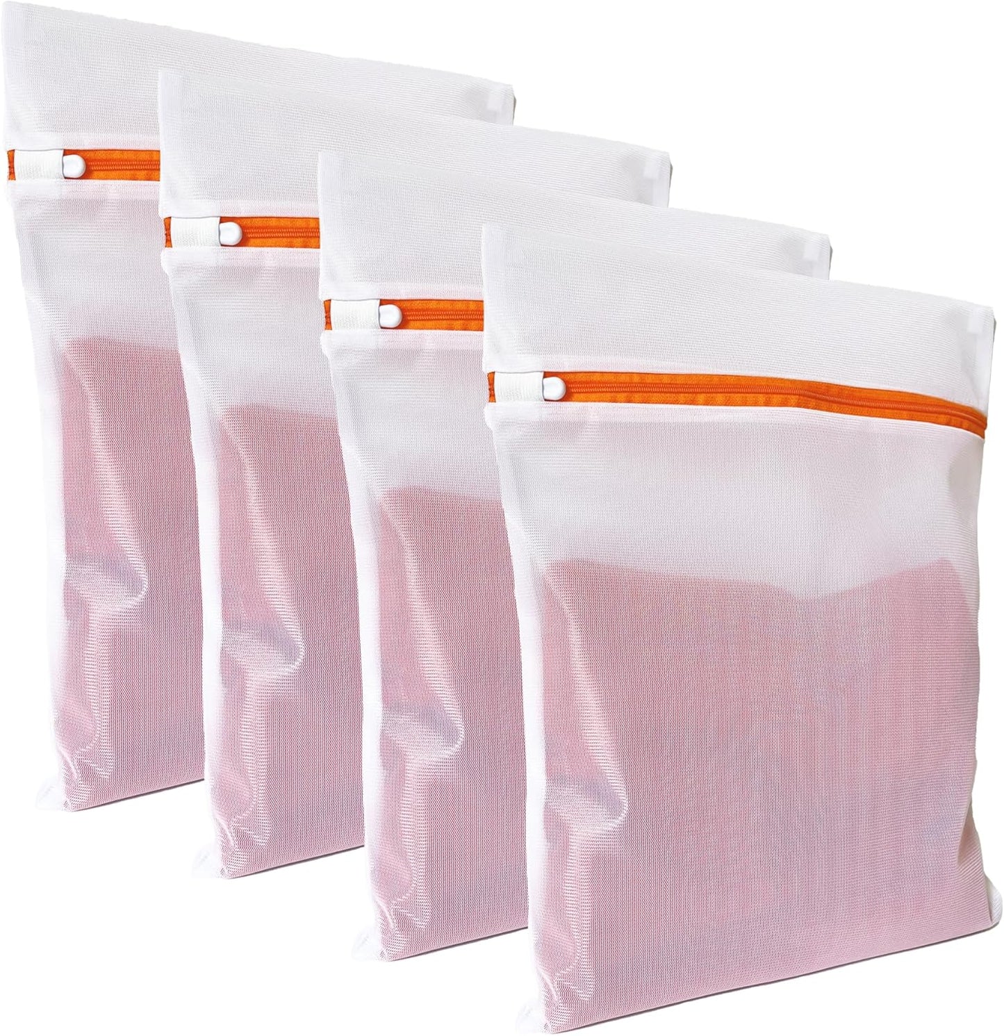 4 Pack Mesh Laundry Bags for Delicates 12inx16in (30cmx40cm), Dryer Safe, Breathable Fine Net, Sturdy Anti-Rust Zipper, Mesh Laundry Bags for Lingerie, Bra, Underwear, Sneakers, Socks, Laundry Club™