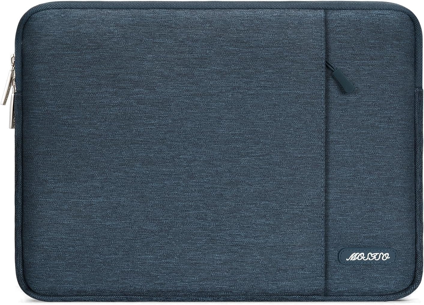 MOSISO Laptop Case 16 inch, 15-15.6 inch Laptop Sleeve Compatible with MacBook Pro 16 M4 M3 M2 M1, HP Acer Dell Lenovo ASUS Notebook, Polyester Vertical Computer Sleeve Bag with Pocket, Haze Blue