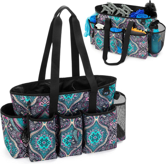 LoDrid Professional Cleaning Tote Caddy for Cleaning Supplies, Cleaning Bag Organizer with Dividers and Handle Strap for Housekeepers Work, Totem, (Bag Only)