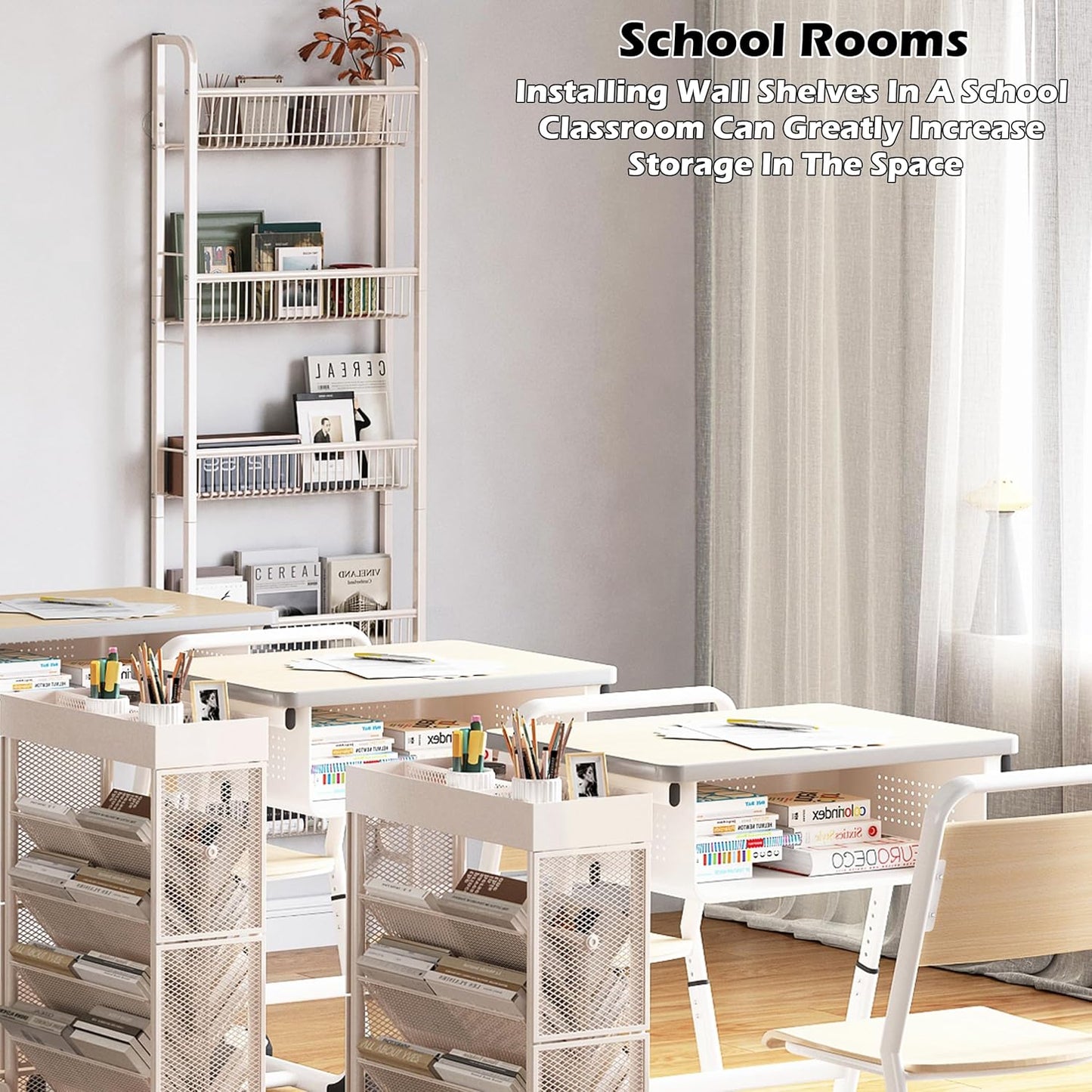 COVAODQ Pantry Spice Rack Narrow Bookshelves Behind The Door for Kids,Multi Pantry Organizer Spice Rack for Kitchen Bedroom