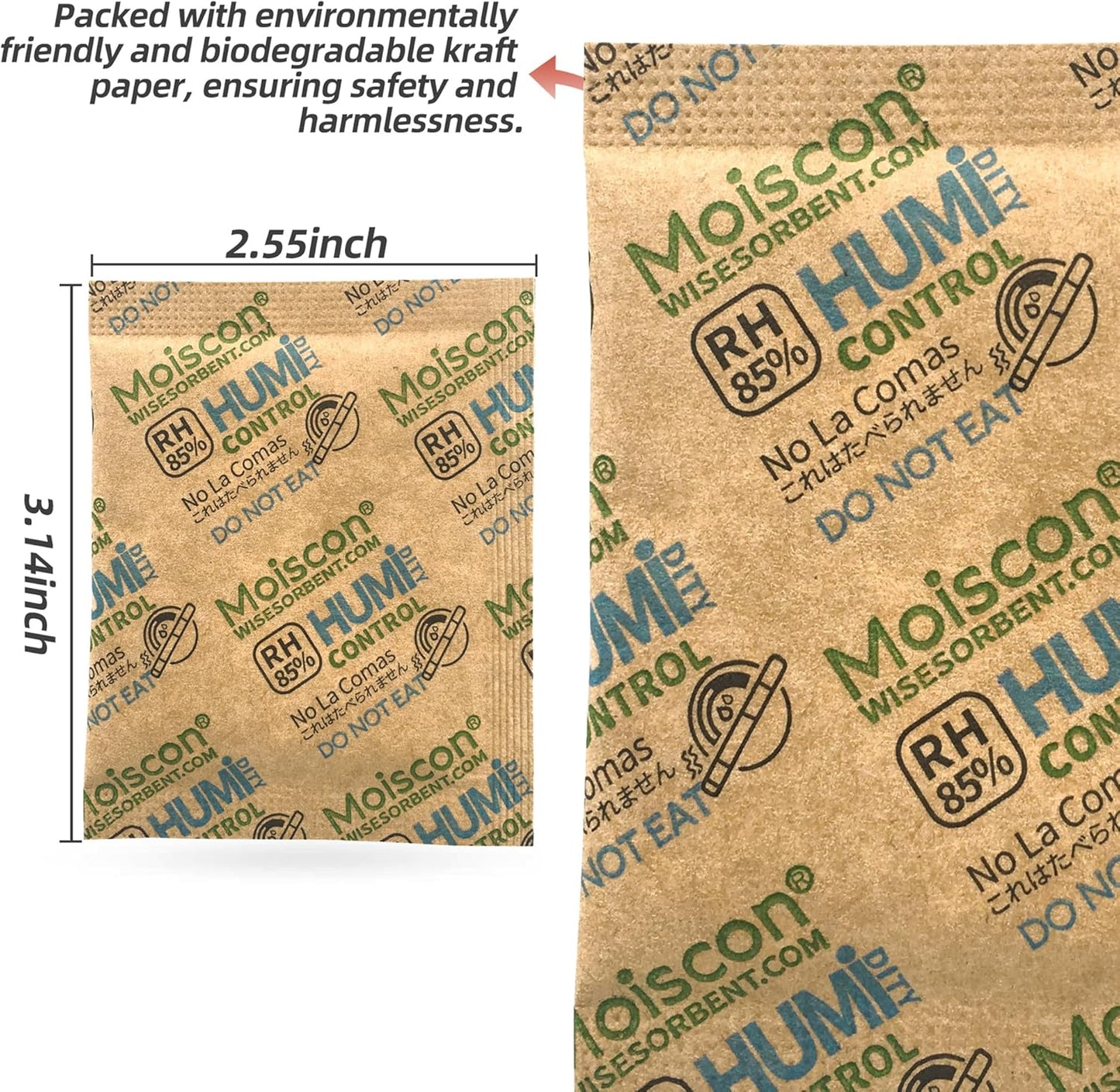 30 Pack 85% RH Size 8 Two-Way Humidity Control Packs for Wooden Musical Instruments, 8 Gram Moisture Control Packets for Bagpipe Reeds, Saxophone Reeds Individually Wrapped