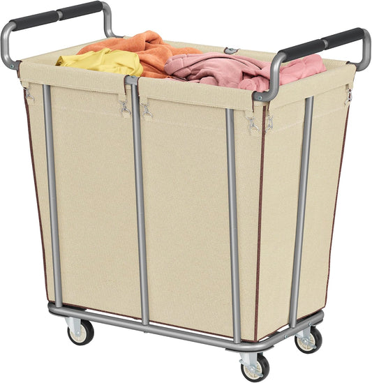 Large laundry hamper with Wheels, 2 Bag 360L Big Rolling Laundry Basket Sorter Cart, Extra Large Laundry Clothes Hamper, Heavy Duty Laundry Basket Organizer for Laundry Room,Bathroom